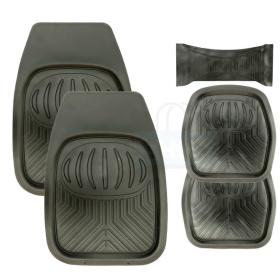 Tapis de Sol Auto Universels - 5 Pièces - Noir.