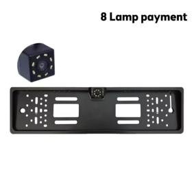 Camera de recule carré avec 8 LED et Cadre de Plaque d'immatriculation