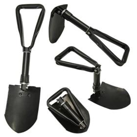 Pelle Pliable noir portable multifonctionnelle avec hausse Noir 