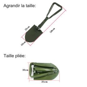 Pelle Pliable noir portable multifonctionnelle avec hausse Noir 