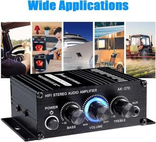 Mini Amplificateur Audio AK-270- Puissant, Compact et Facile à Utiliser 