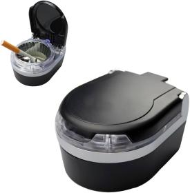Mini Cendrier de Voiture, Cendrier Automatique avec Lumiere LED