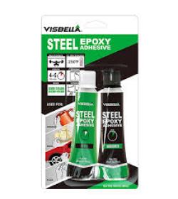 Visbella Colle Epoxy A+B 4 min 121 °C Haute pour Metal , Bois, Verre et Céramique Gris 