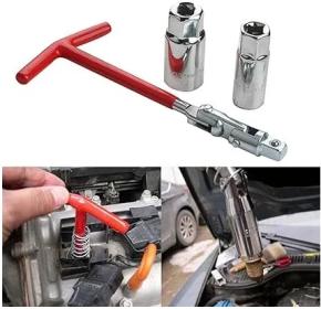 Clé a bougie d'allumage articulée 